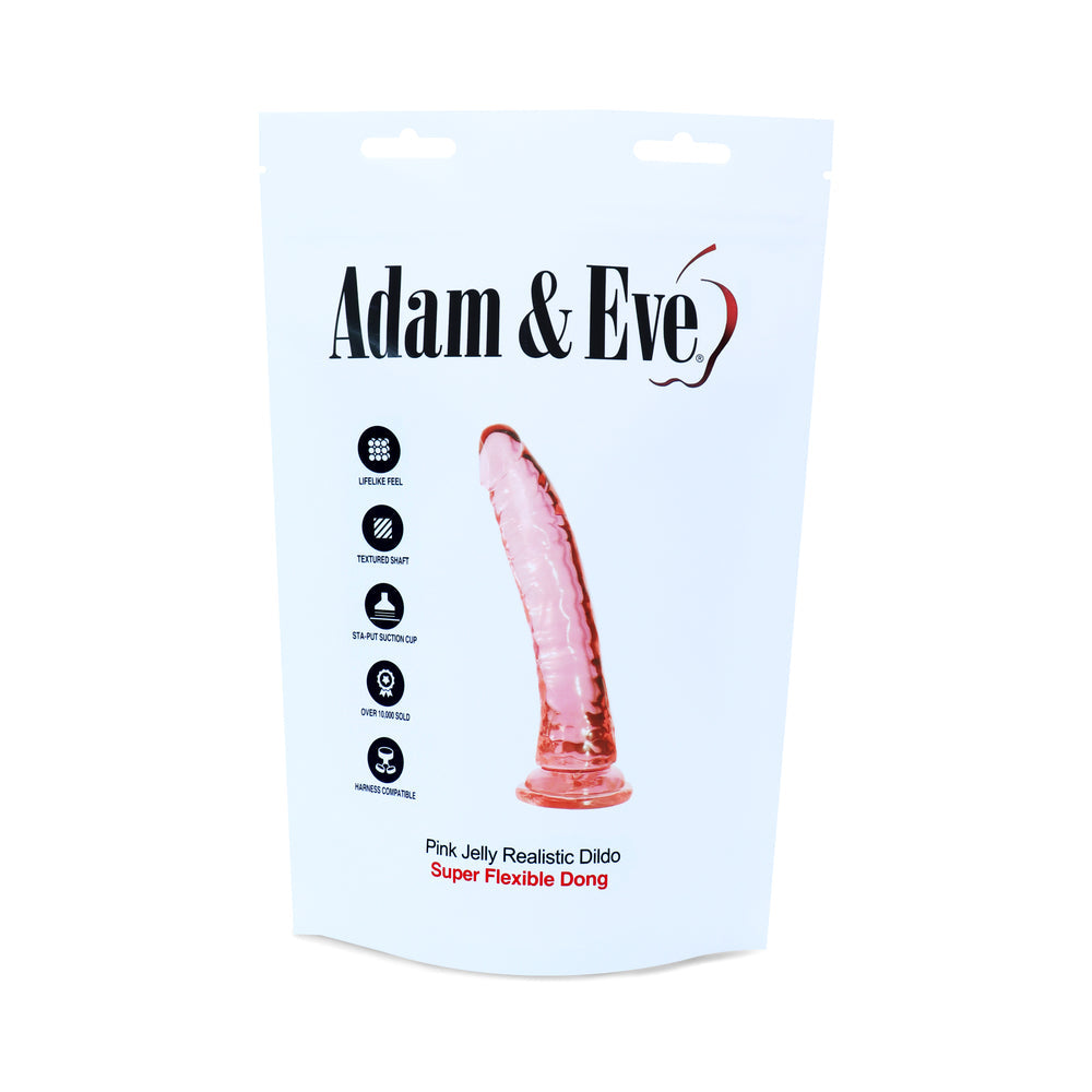 Adam & Eve Pink Jelly Realistic Dildo-0
