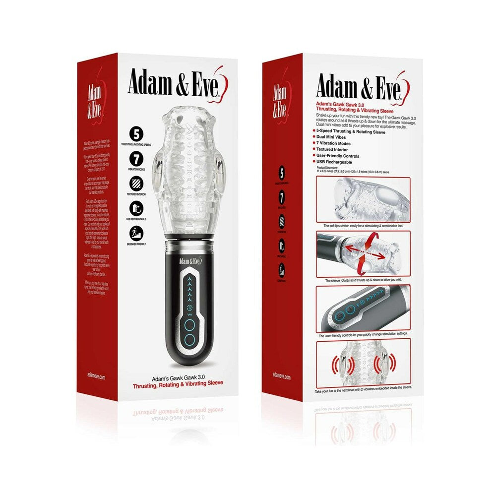 Adam & Eve Adam's Gawk Gawk 3.0 Thrusting Rotating & Vibrating Sleeve-0