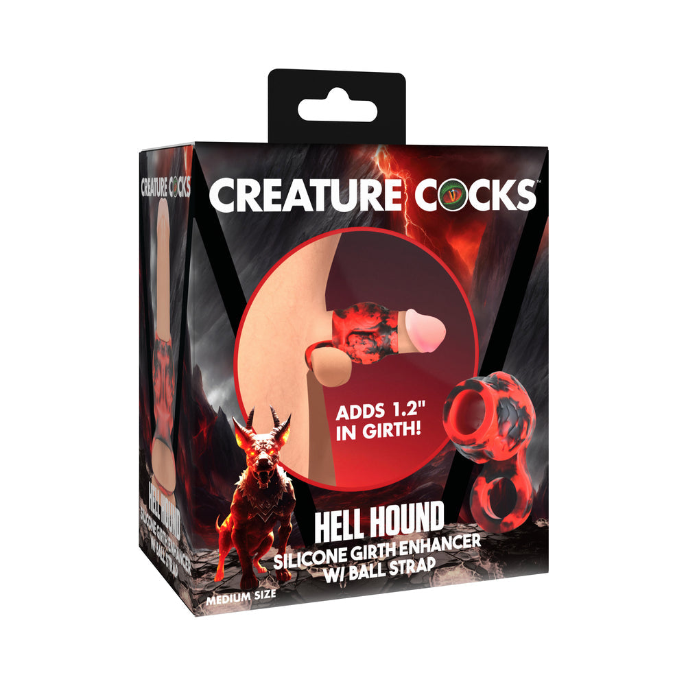 Creature Cocks Hell Hound Silicone Girth Enhancer with Ball Strap M-0