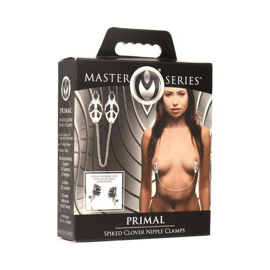 Master Series Primal Spiked Clover Nipple Clamps-0