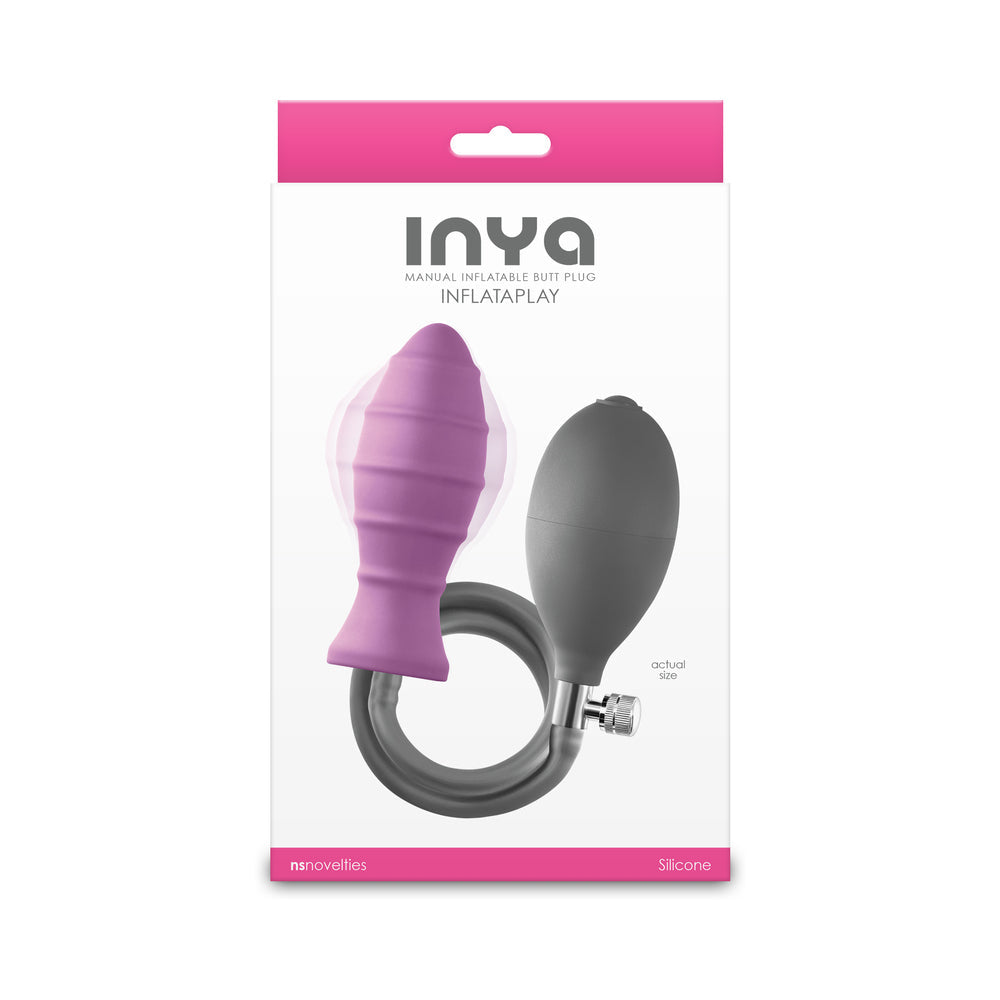 INYA InflataPlay Manual Inflatable Butt Plug Pink-0