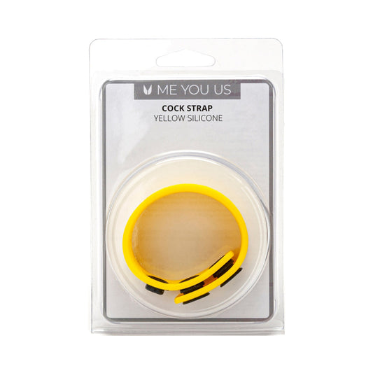 Me You Us Yellow Silicone Cock Strap-0