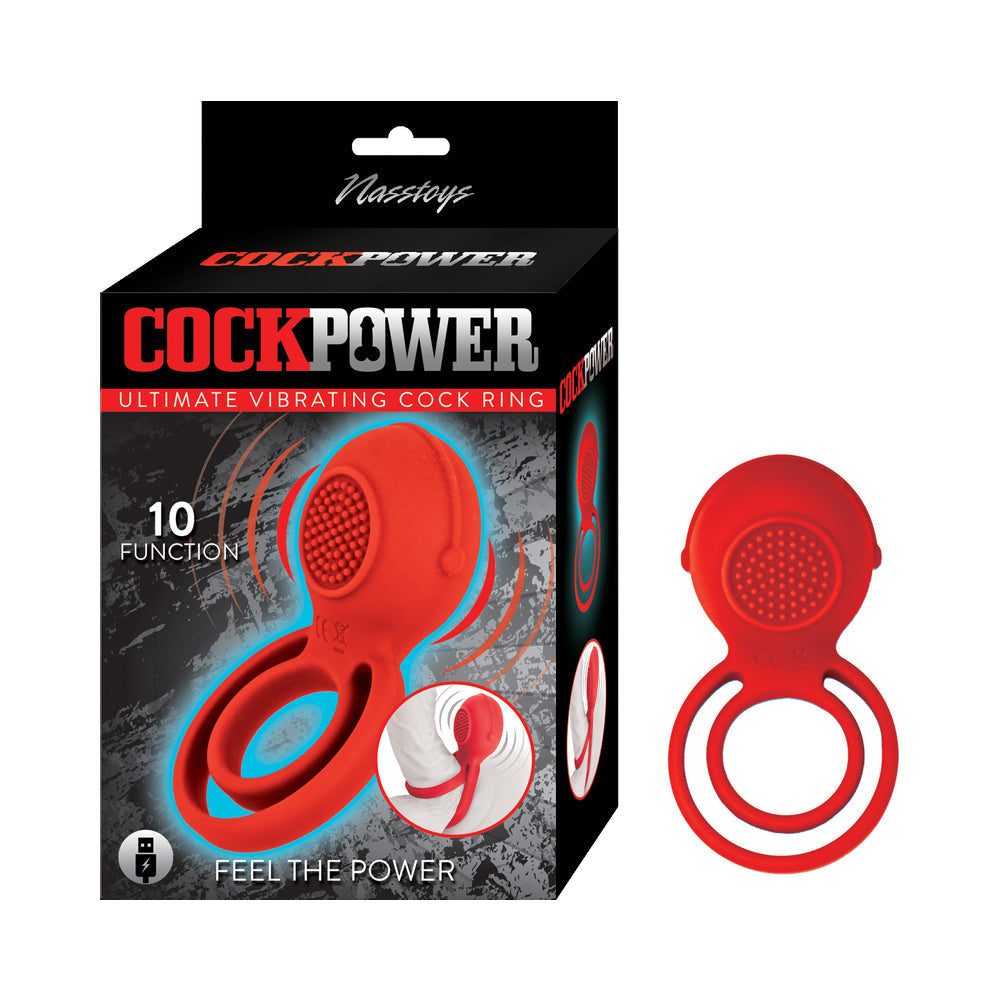 Cockpower Ultimate Vibrating Cockring Red-0