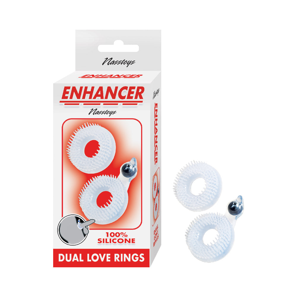 Enhancer Dual Love Rings Clear-0