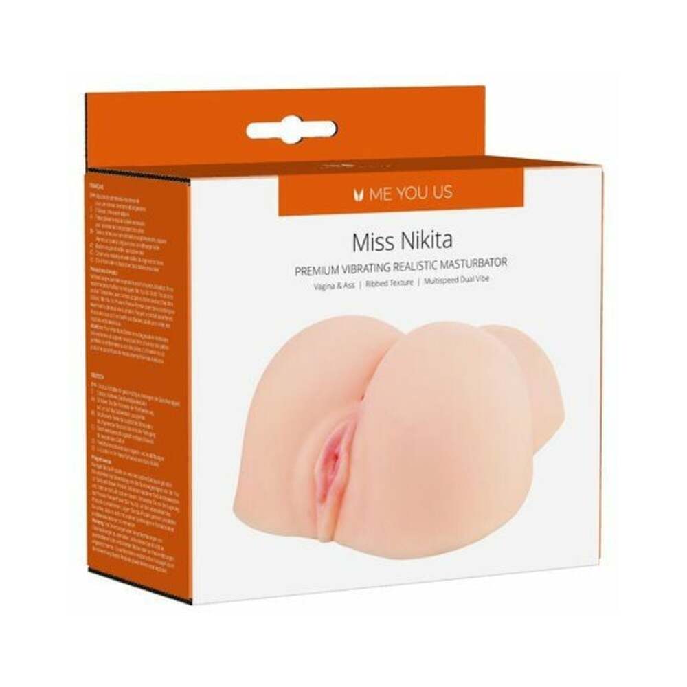 Me You Us Miss Nikita Premium Vibrating Realistic Masturbator Vanilla-0