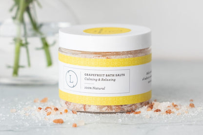 Grapefruit Natural Bath Salt Soak with Dead sea, Epsom and Himalayan salts-4