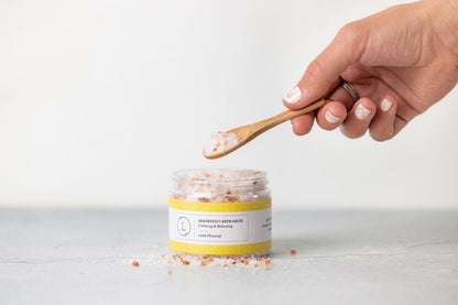 Grapefruit Natural Bath Salt Soak with Dead sea, Epsom and Himalayan salts-3