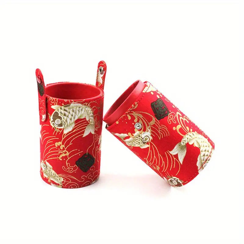 Chinese Style Fabric Storage Box for Makeup Brushes