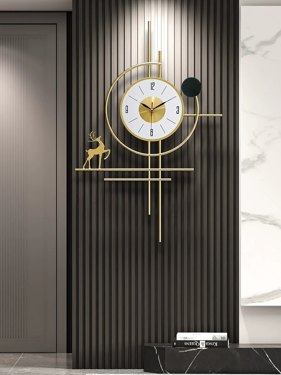 NNETB Luxury Fashion Wall Art Clock | 42x66 cm-2