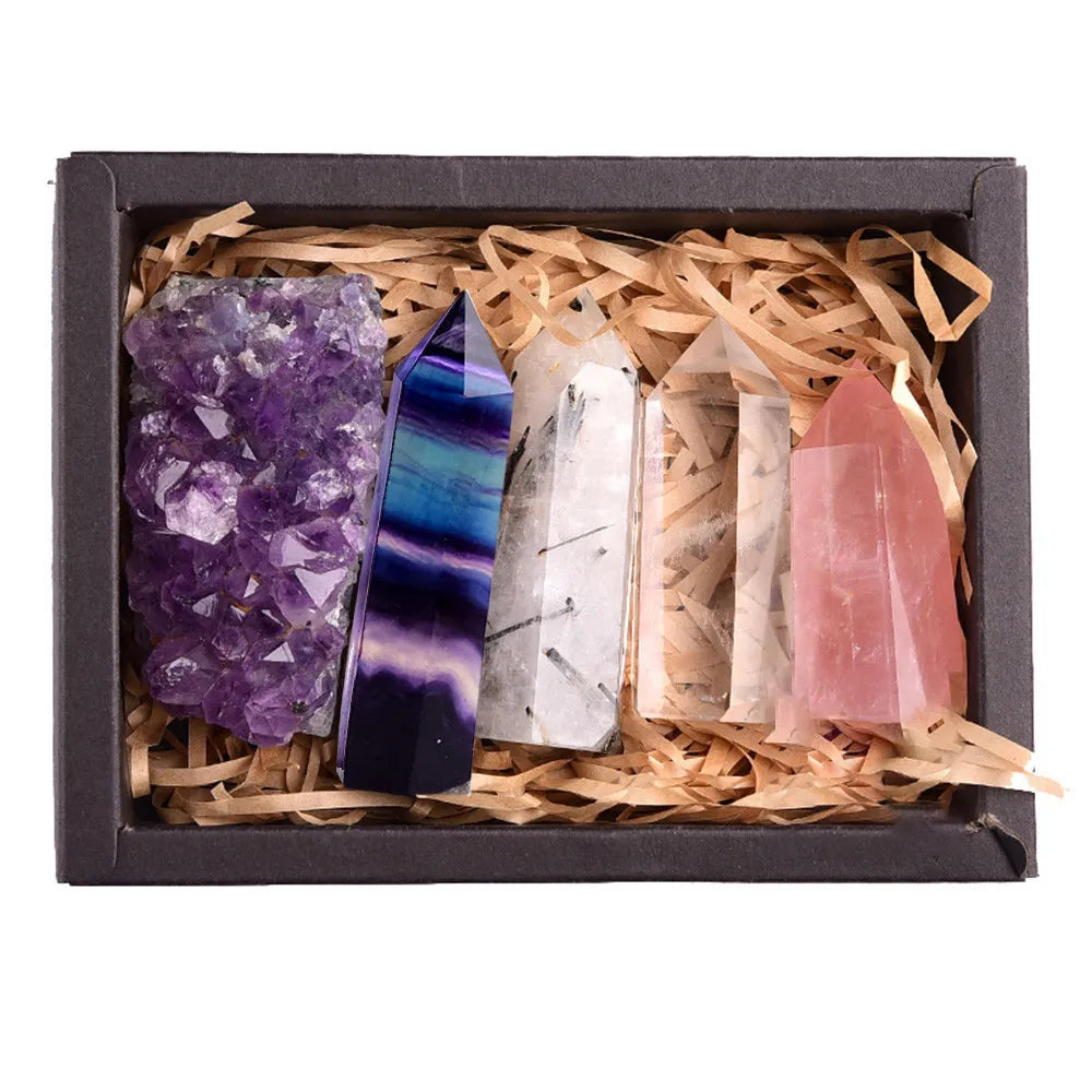 Amethyst Crystal Healing Gift Box