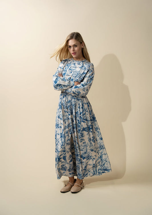 Smocked Waist Dress-Toile-0