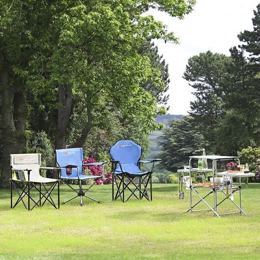 Foldable Outdoor BBQ Table Grilling Stand-4