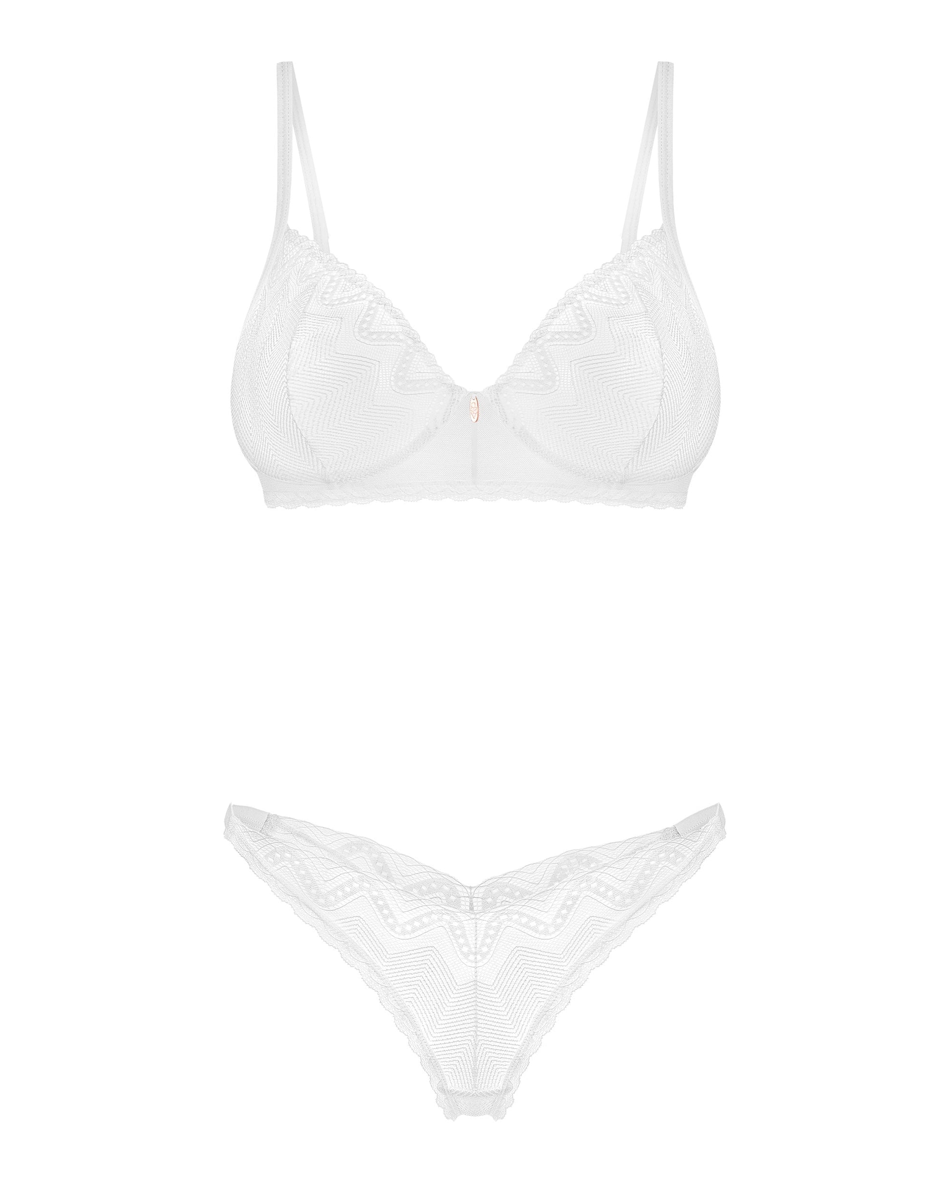 Sexy Sheer Demi Bra & Thong Panty Obsessive Alissium-3