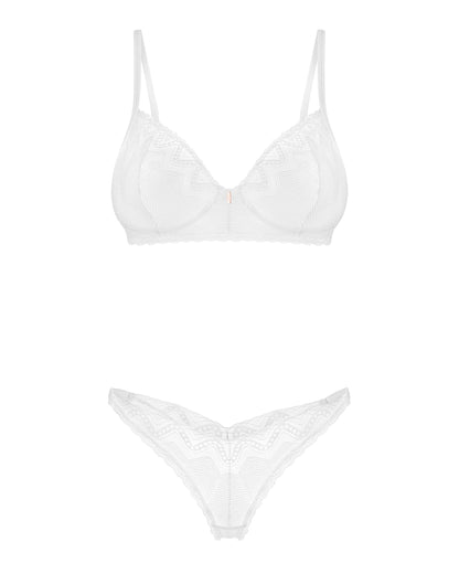 Sexy Sheer Demi Bra & Thong Panty Obsessive Alissium-3