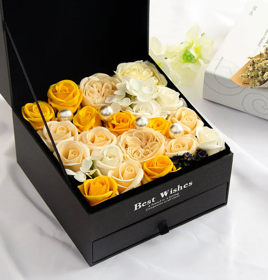 Square Drawer Gift Box for Valentine's Day, Necklace Box