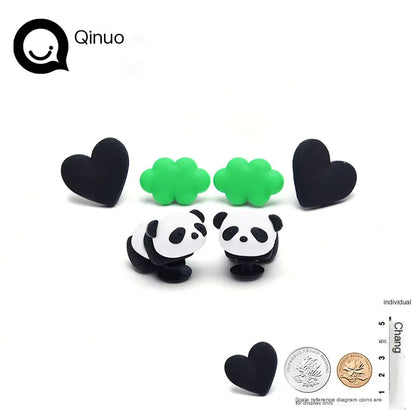 Cute Cartoon DIY 3D Panda Shoe Charms and Accessories