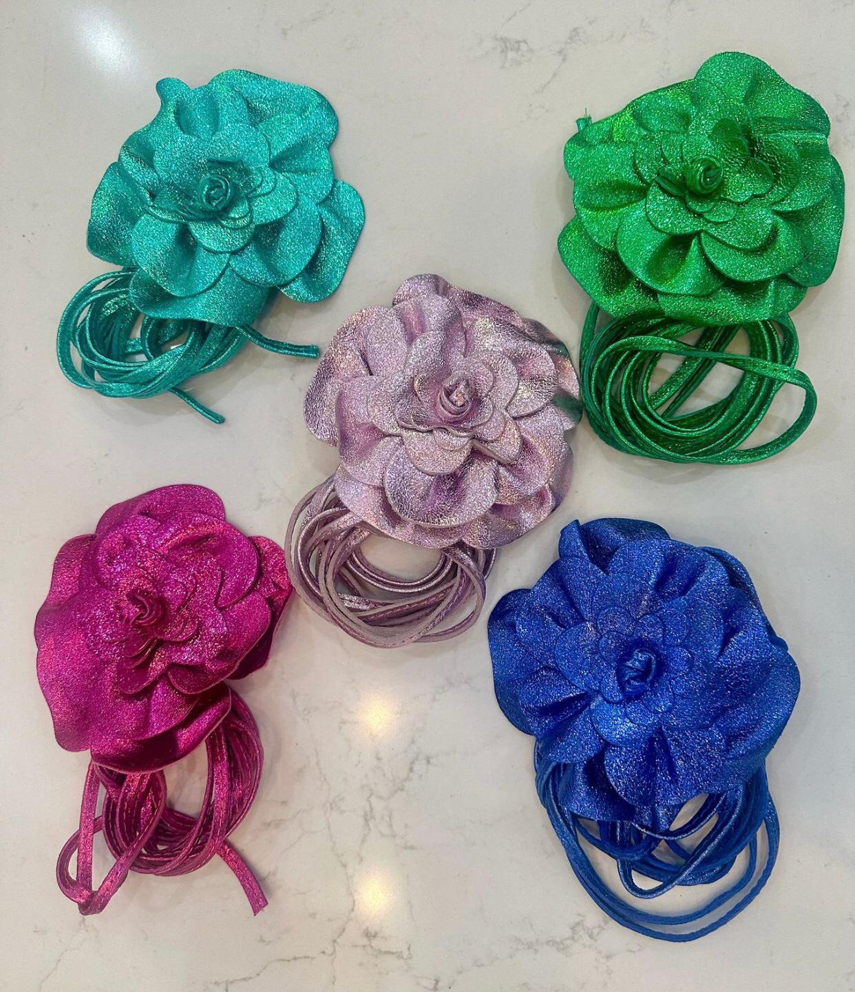 Italian Leather Metallic Belts-0