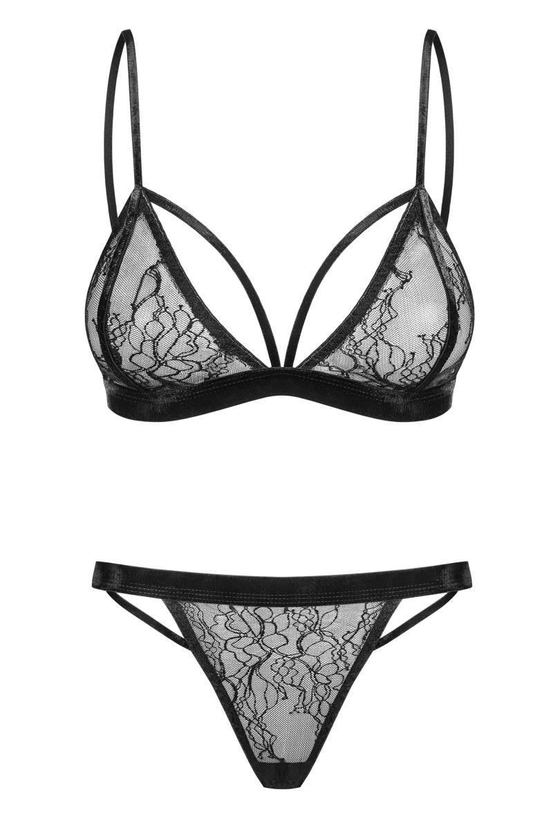 060718 Set aus Bralette Spitze und String - XL (BH 75E/80D & Panty 42)-0