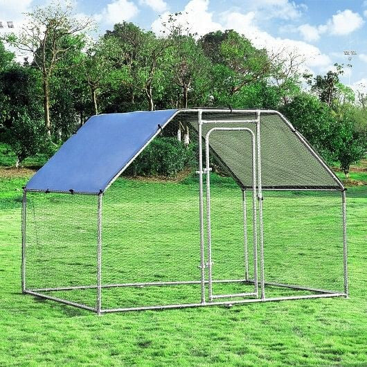 9.5 x 6.5 Ft Large Walk in Chicken Run Cage-3