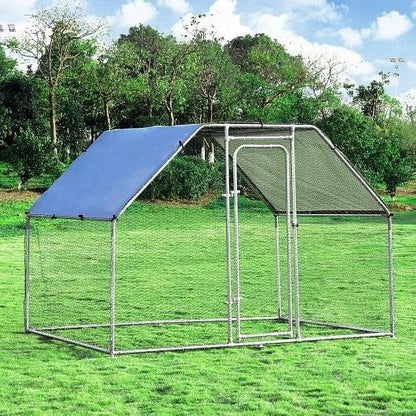 9.5 x 6.5 Ft Large Walk in Chicken Run Cage-3