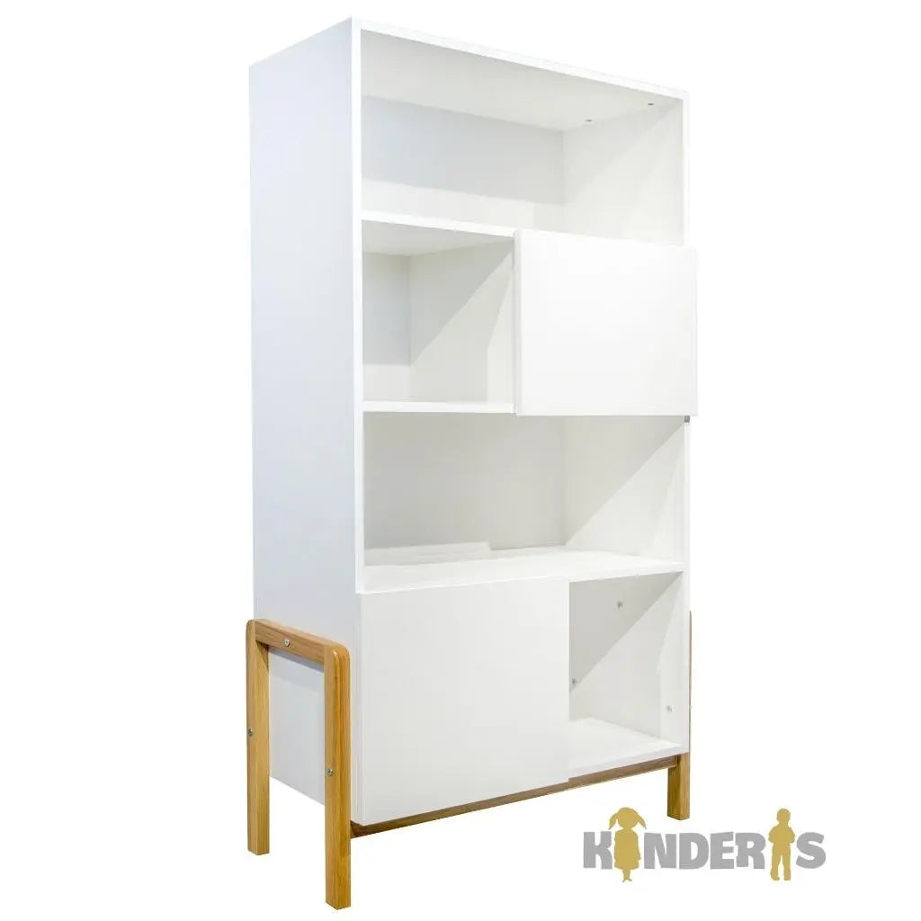 A built-in shelf for a children's room-0