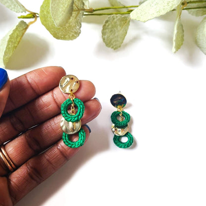 Petite Circle and Gold Earrings-2