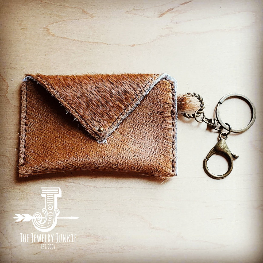 **Sierra Credit Card Wallet-Brown/Tan Hair on Hide (600r)-1