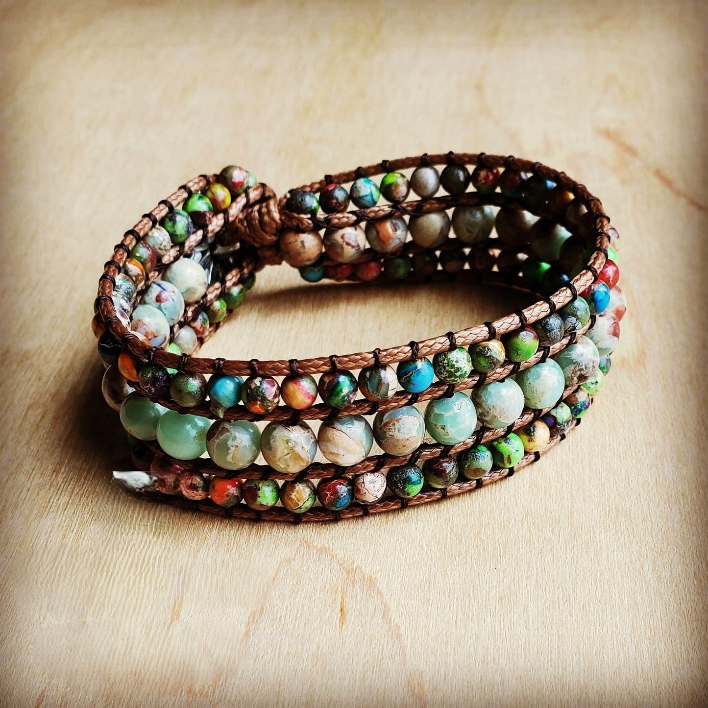 Impression Jasper Woven Bracelet-Multi Colored 805m-0