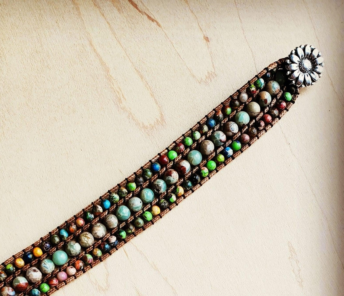 Impression Jasper Woven Bracelet-Multi Colored 805m-1