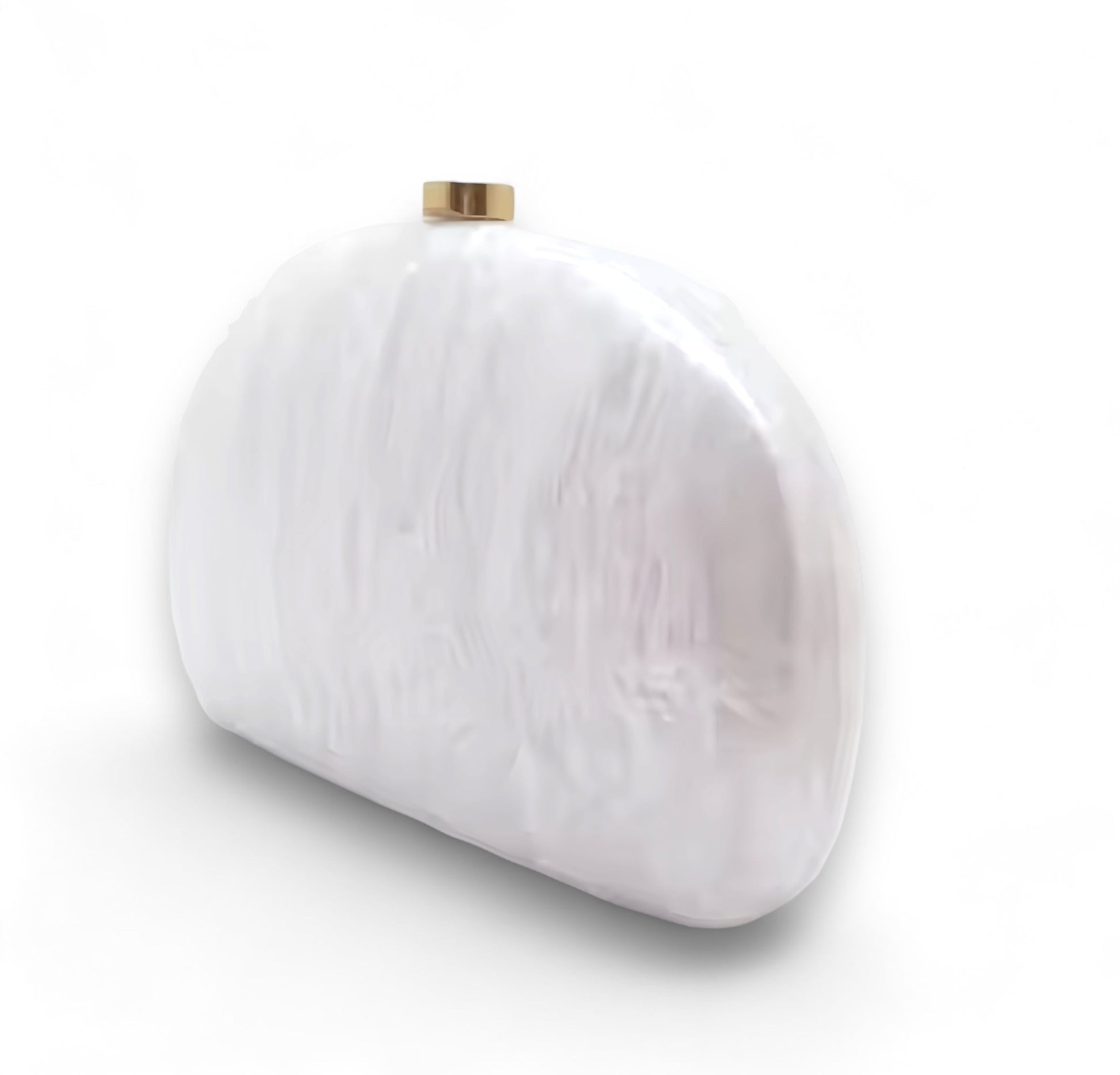 Acrylic Clutch or Crossbody Handbag - White-0