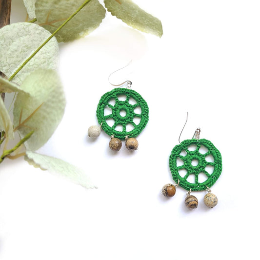 Picture Jasper Earrings-0