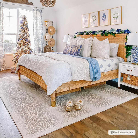 Pointblank Tan Leopard Print Rug-0