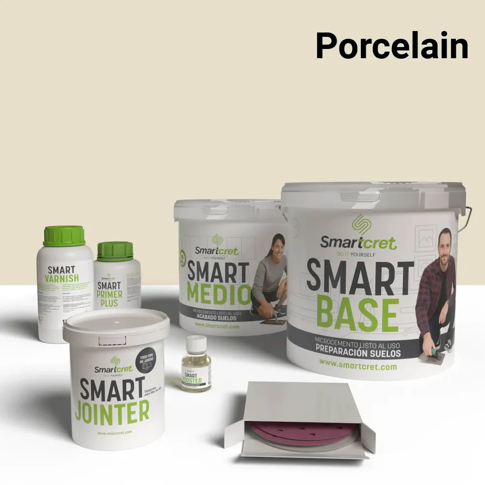 Kit de microcemento para suelos de cocina con azulejos de 4m²-16