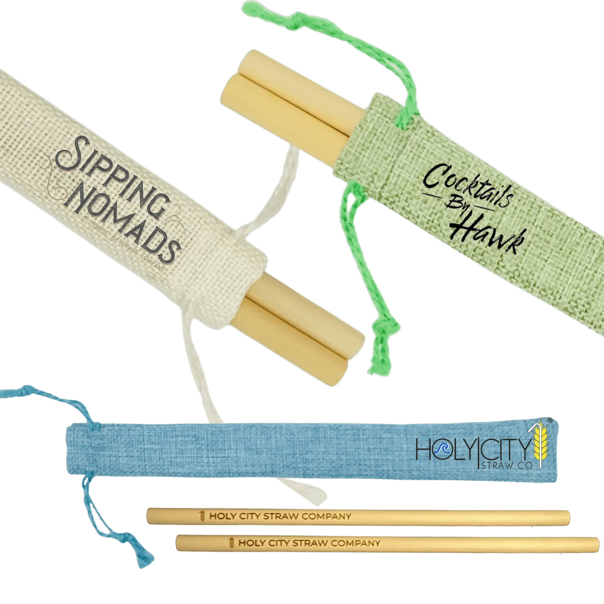 Customizable Two Straw/Jute Pouch Combo-0