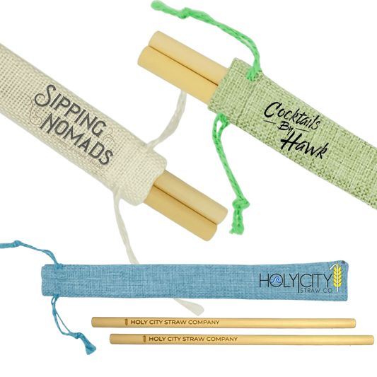 Customizable Two Straw/Jute Pouch Combo-0