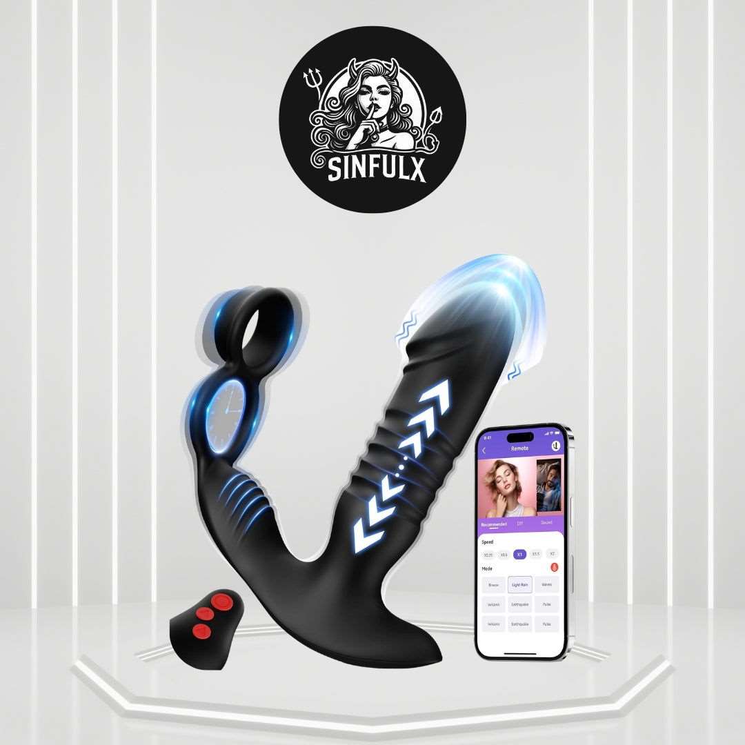 PowerCircle Thrusting Prostate Massager Penis Ring-0