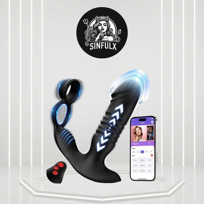 PowerCircle Thrusting Prostate Massager Penis Ring-0