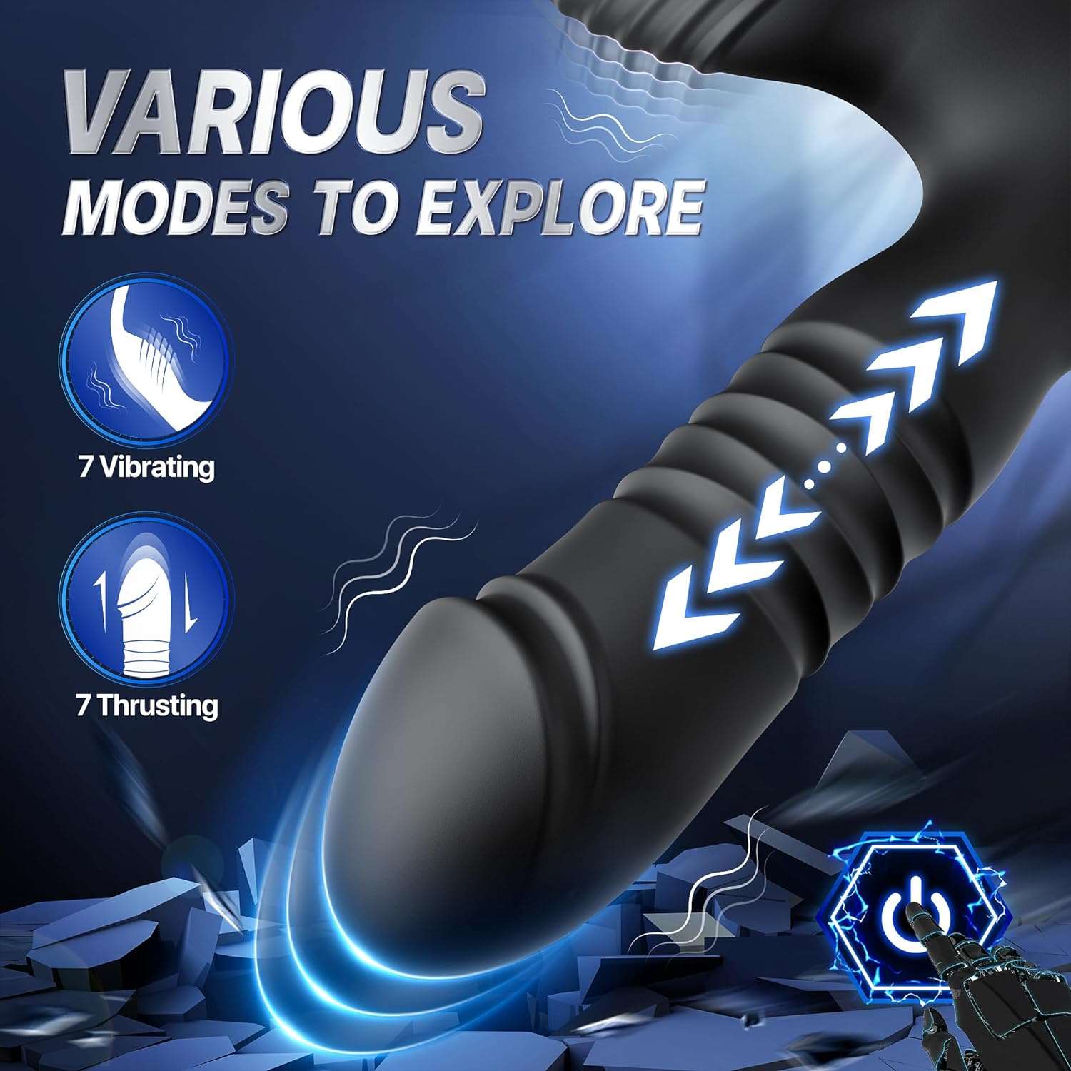 PowerCircle Thrusting Prostate Massager Penis Ring-2