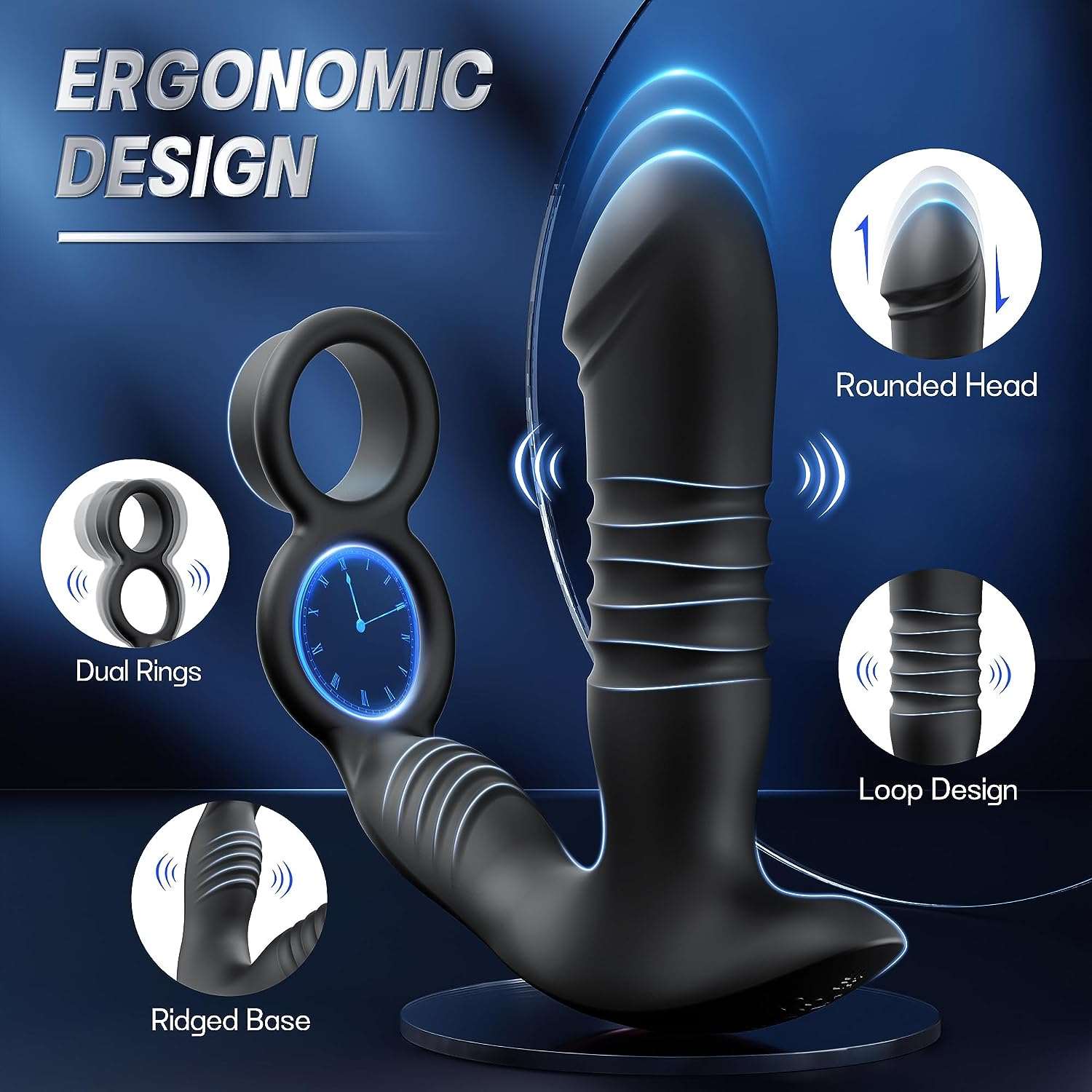 PowerCircle Thrusting Prostate Massager Penis Ring-3