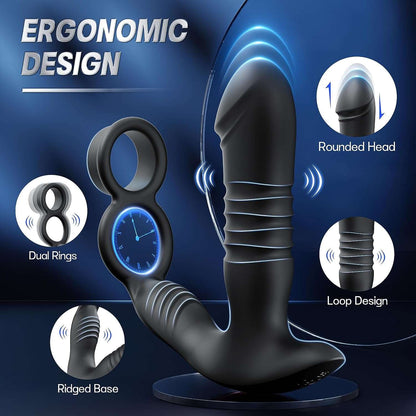 PowerCircle Thrusting Prostate Massager Penis Ring-3