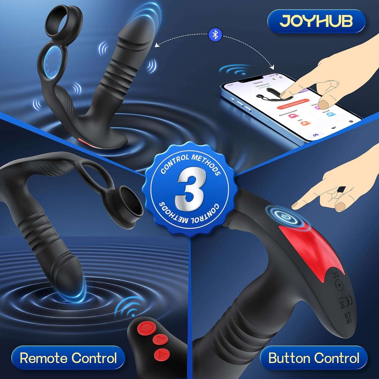 PowerCircle Thrusting Prostate Massager Penis Ring-4