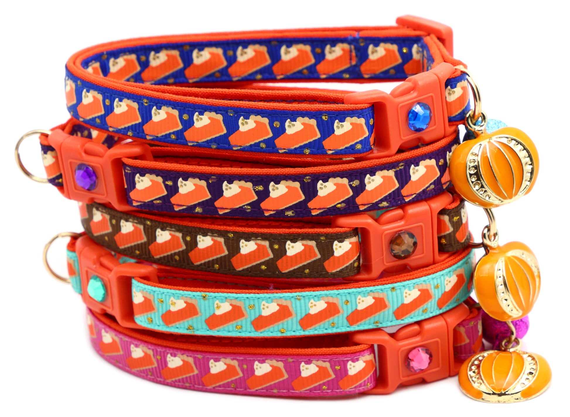 Pumpkin Pie Slices Breakaway Cat Collar-0