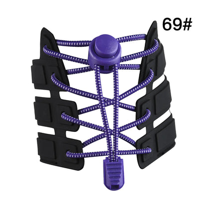 Kids No-Tie Shoelace Clips with Elastic Bands