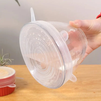 6PCS Food-Grade Silicone Sealed Bowl Lids for Kitchen