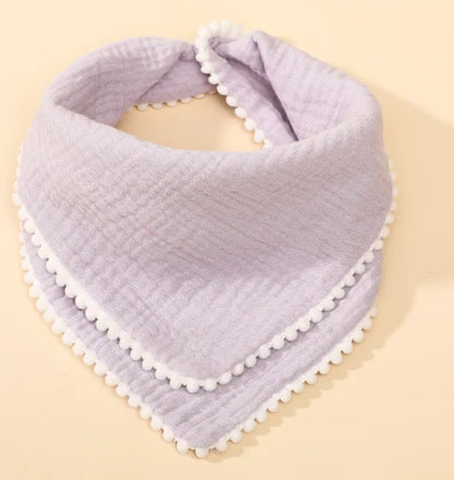Cotton Gauze Baby Bibs with Lace for Newborns