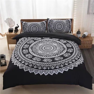 Bohemian Elephant 3D Bedding Set - 4 Pieces
