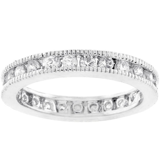 Classic Milgrain Eternity Band-0