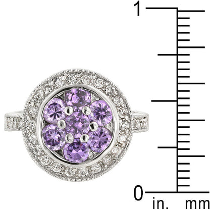 Amethyst Purple Lily Ring-2