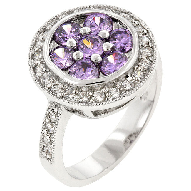 Amethyst Purple Lily Ring-0
