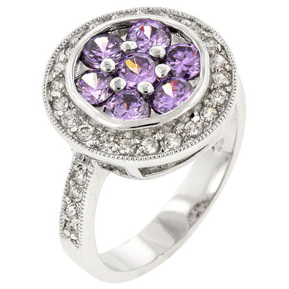 Amethyst Purple Lily Ring-0